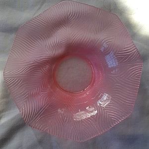 Pink Art Deco Glass Dish